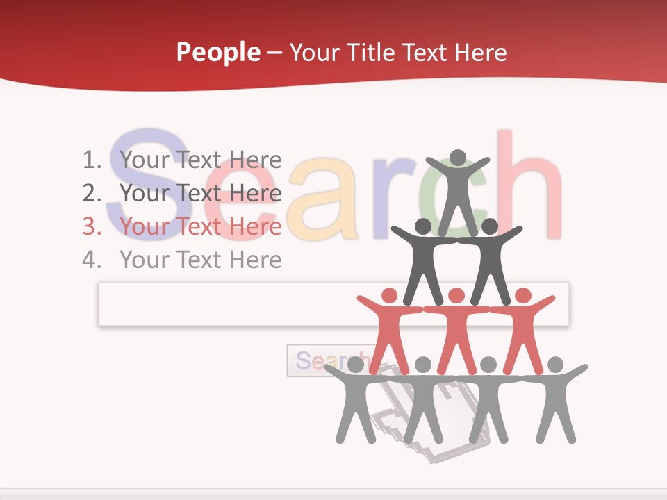 A Computer Screen With The Word Search On It PowerPoint Template
