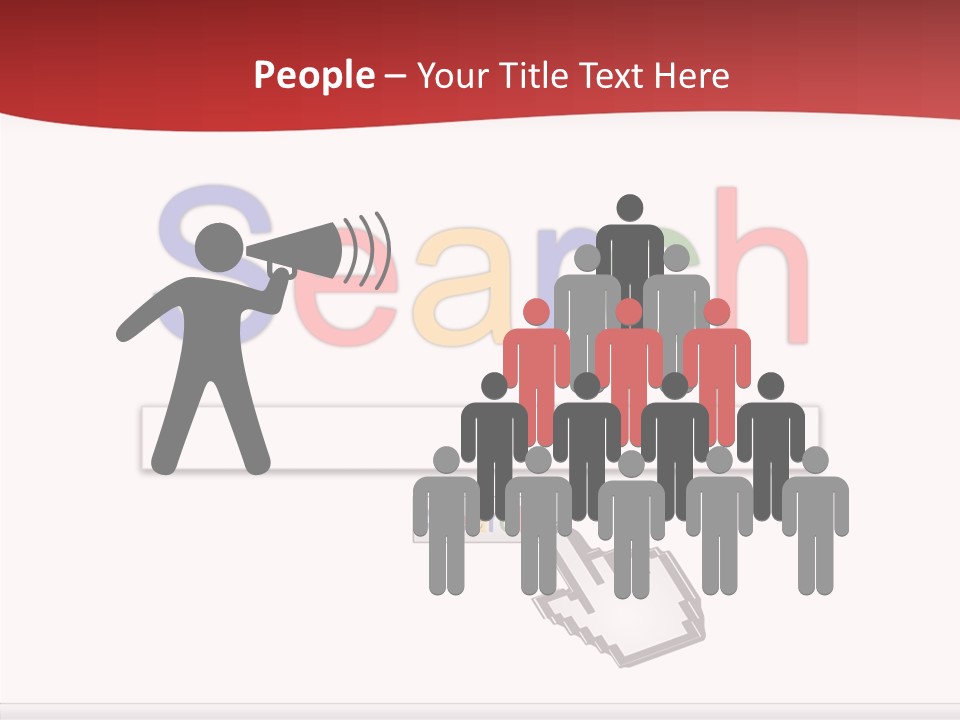 A Computer Screen With The Word Search On It PowerPoint Template