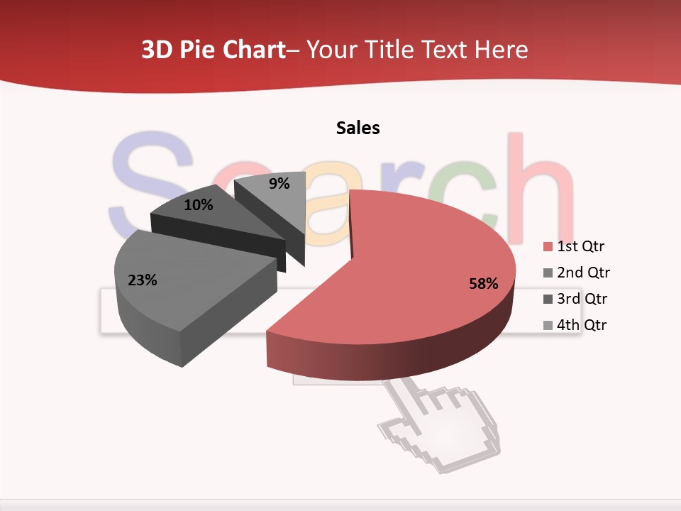 A Computer Screen With The Word Search On It PowerPoint Template