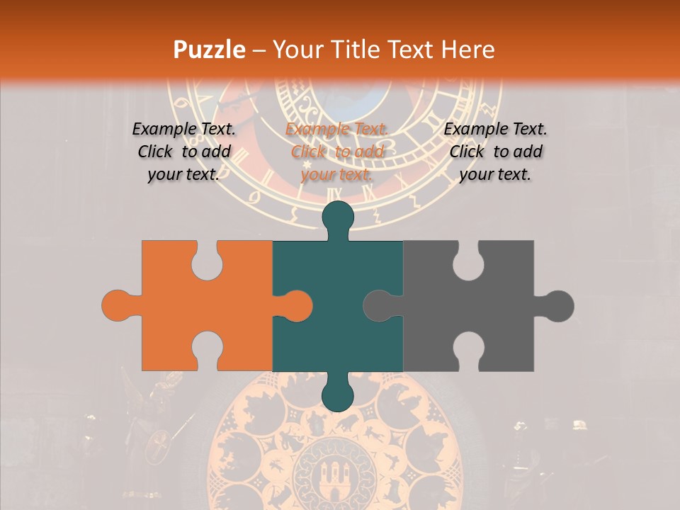 Town Square Prague Czech Clock Prague PowerPoint Template