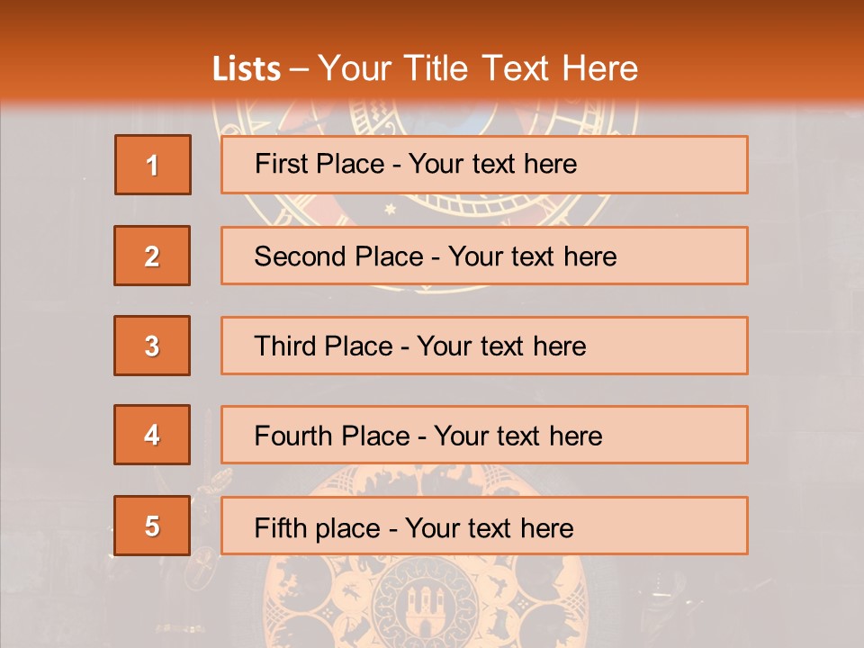 Town Square Prague Czech Clock Prague PowerPoint Template