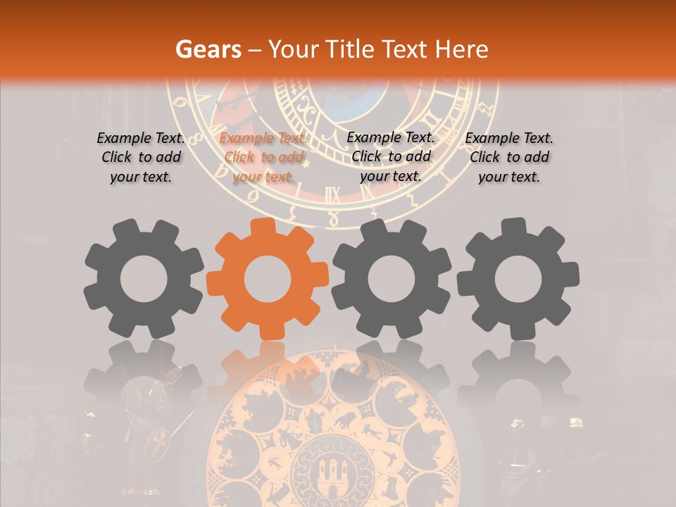 Town Square Prague Czech Clock Prague PowerPoint Template