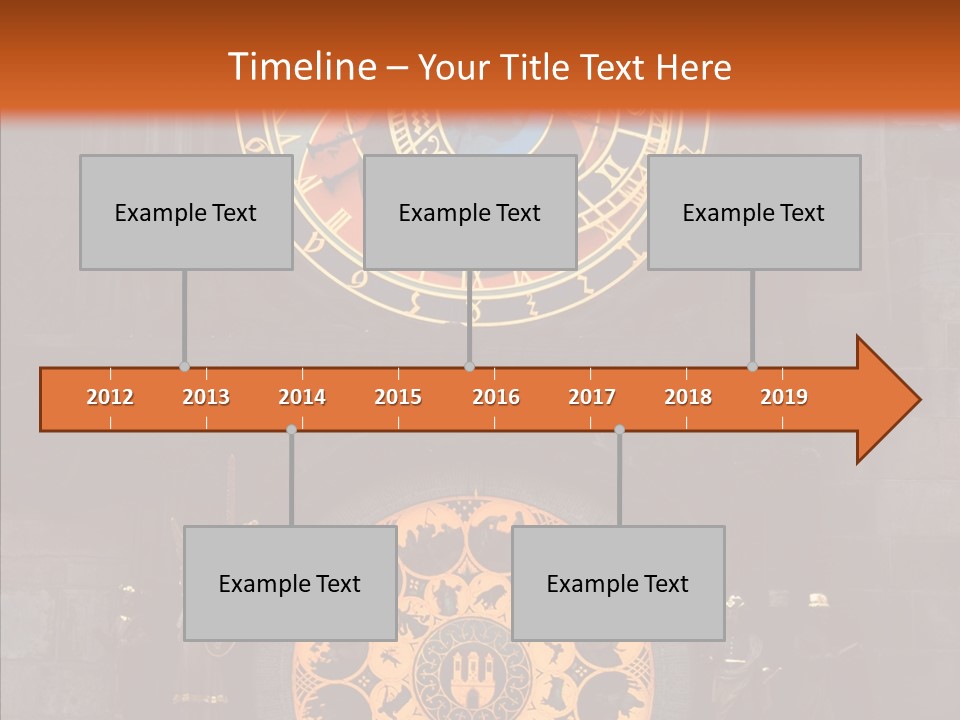 Town Square Prague Czech Clock Prague PowerPoint Template
