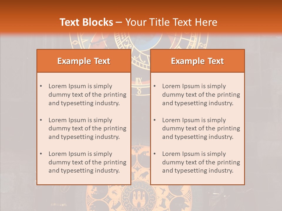 Town Square Prague Czech Clock Prague PowerPoint Template