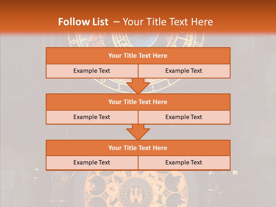 Town Square Prague Czech Clock Prague PowerPoint Template