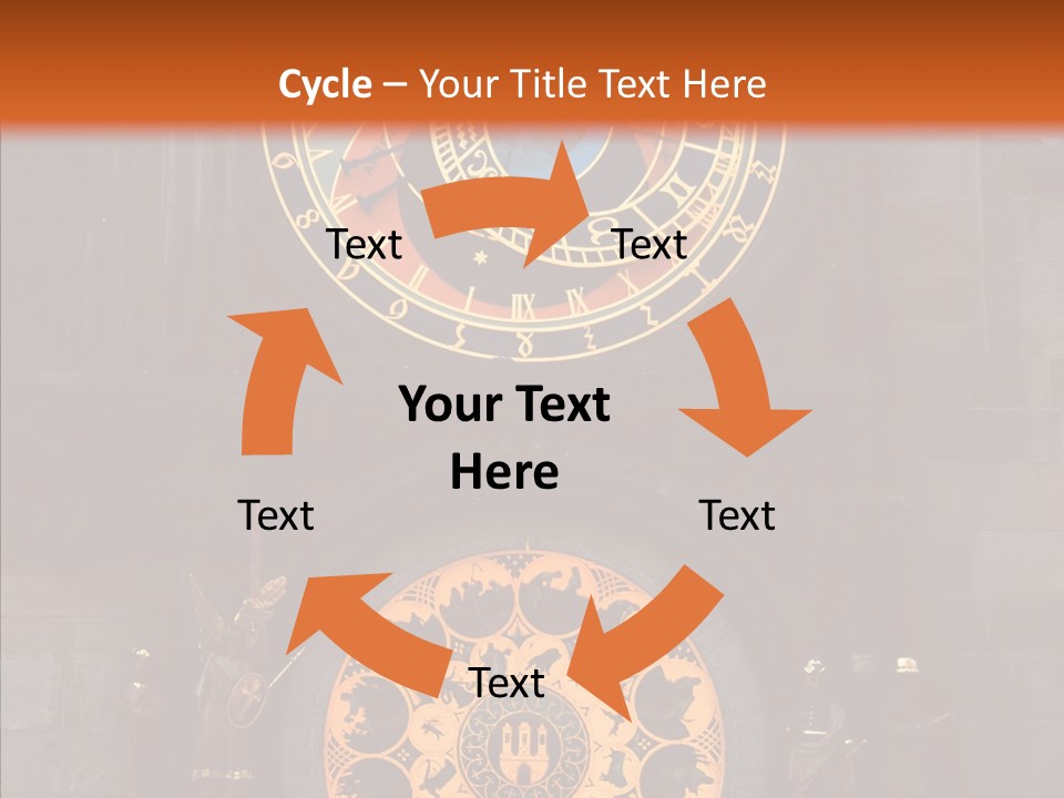 Town Square Prague Czech Clock Prague PowerPoint Template
