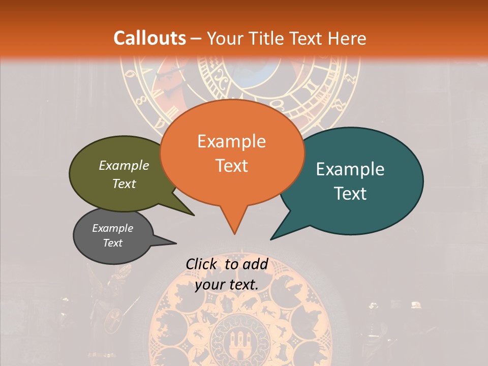Town Square Prague Czech Clock Prague PowerPoint Template