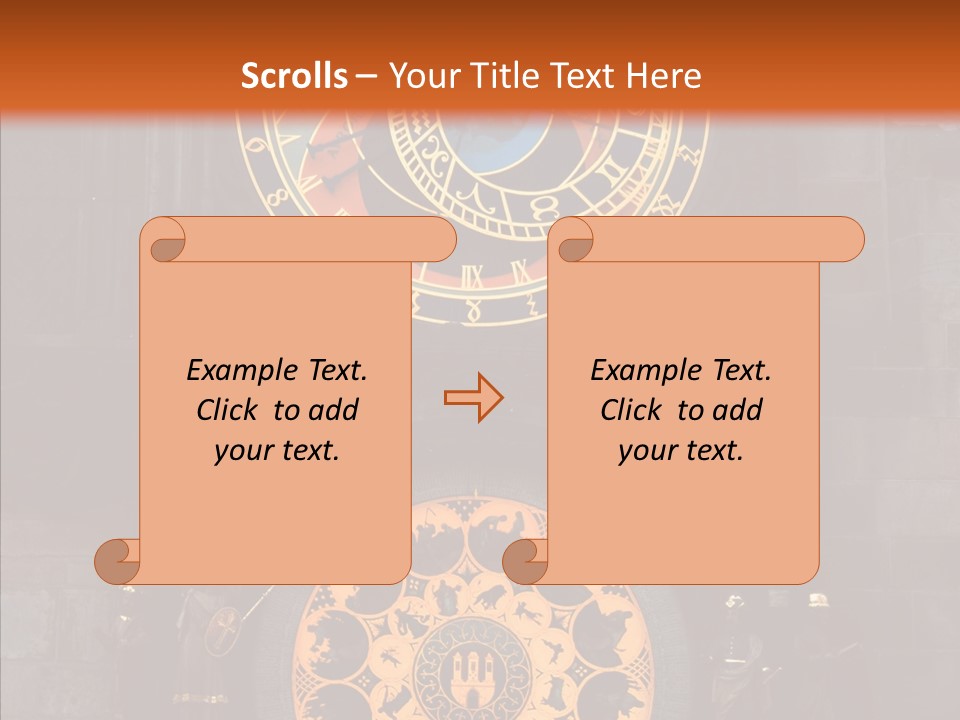 Town Square Prague Czech Clock Prague PowerPoint Template