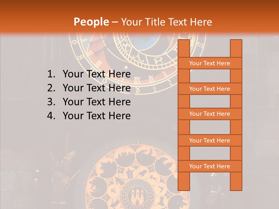 Town Square Prague Czech Clock Prague PowerPoint Template