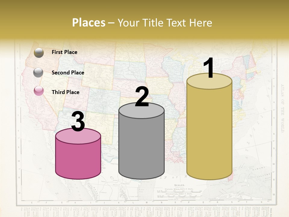 Antique Atlantic Ocean Ephemera PowerPoint Template