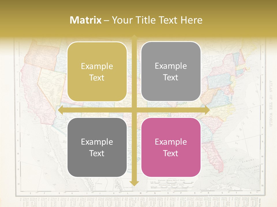 Antique Atlantic Ocean Ephemera PowerPoint Template