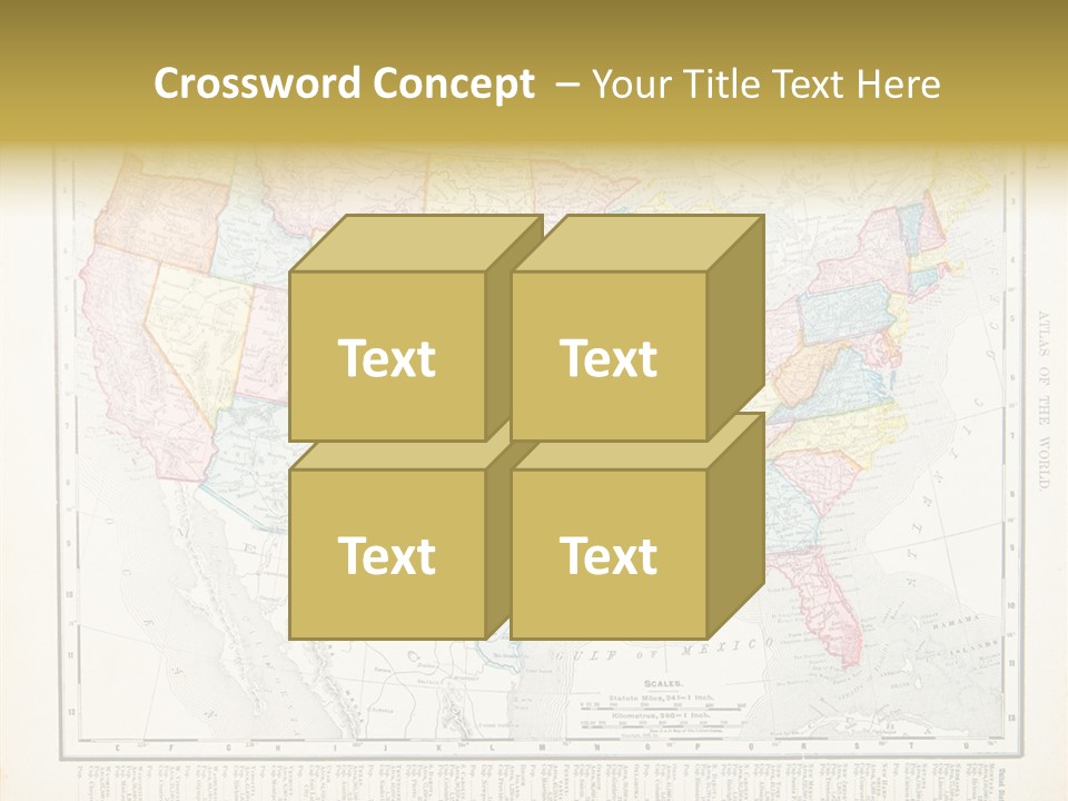 Antique Atlantic Ocean Ephemera PowerPoint Template