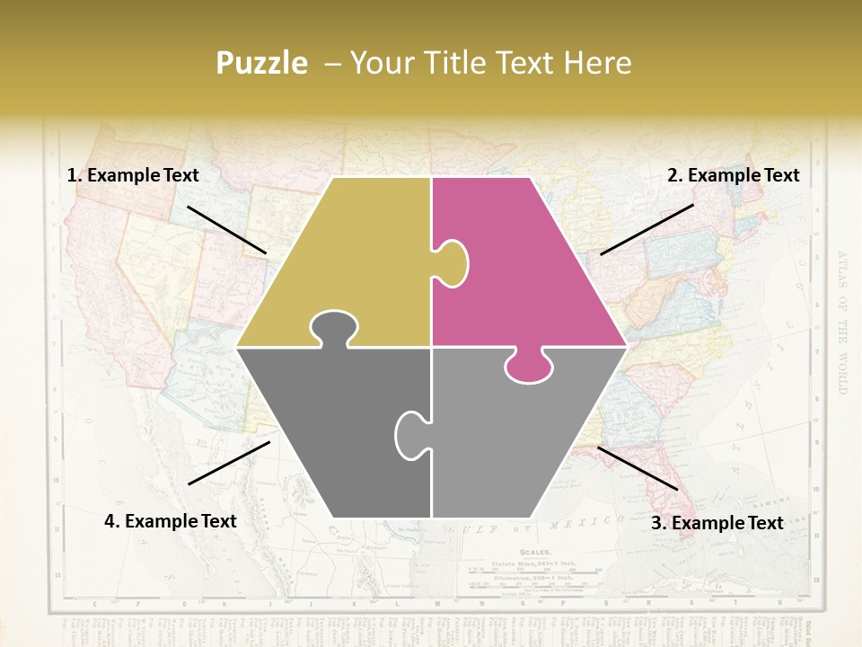 Antique Atlantic Ocean Ephemera PowerPoint Template