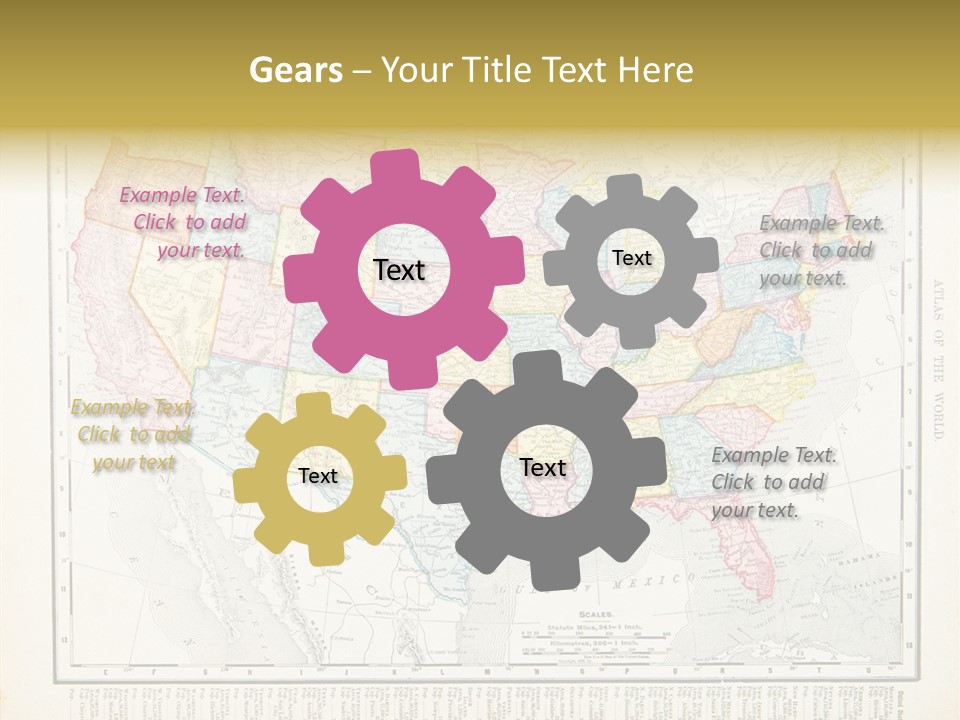 Antique Atlantic Ocean Ephemera PowerPoint Template