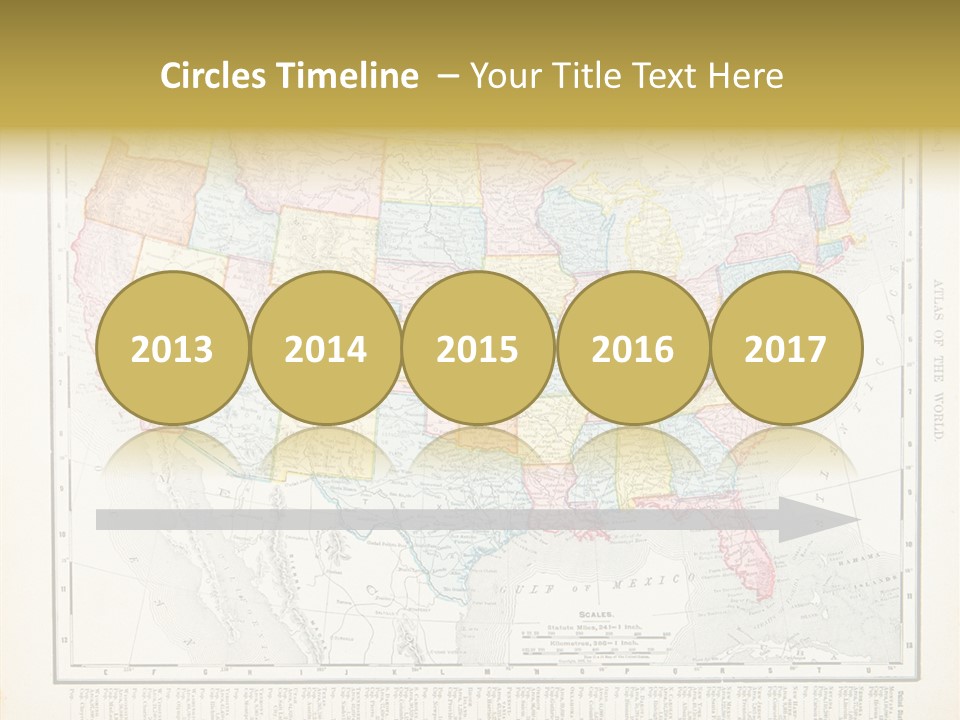 Antique Atlantic Ocean Ephemera PowerPoint Template