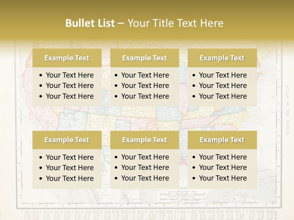 Antique Atlantic Ocean Ephemera PowerPoint Template