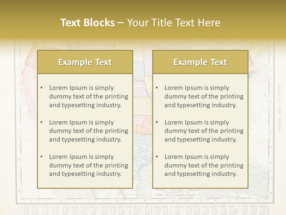 Antique Atlantic Ocean Ephemera PowerPoint Template