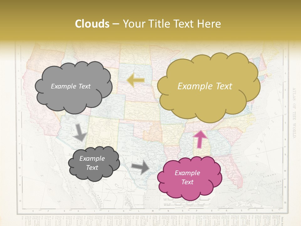 Antique Atlantic Ocean Ephemera PowerPoint Template