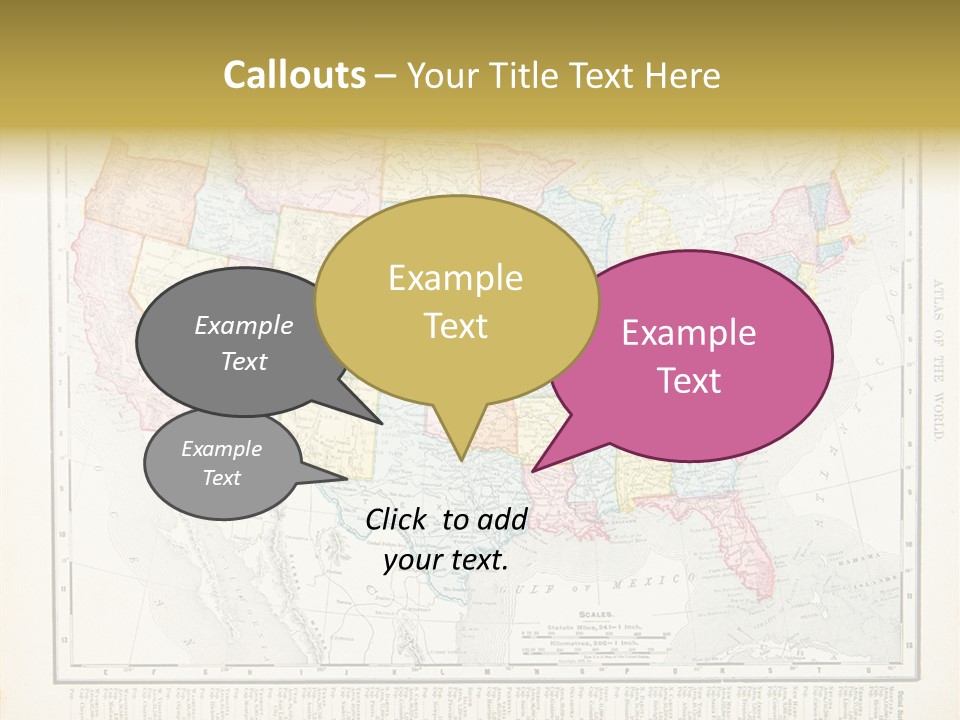 Antique Atlantic Ocean Ephemera PowerPoint Template