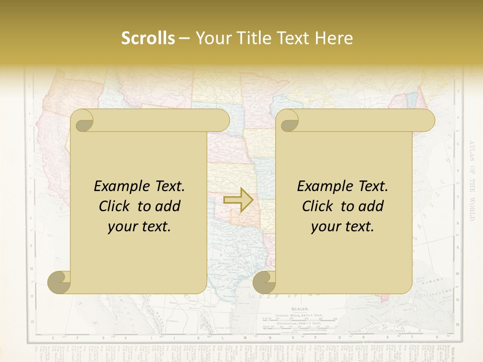 Antique Atlantic Ocean Ephemera PowerPoint Template