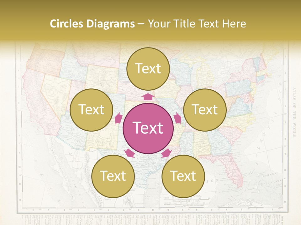 Antique Atlantic Ocean Ephemera PowerPoint Template