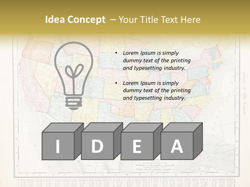 Antique Atlantic Ocean Ephemera PowerPoint Template