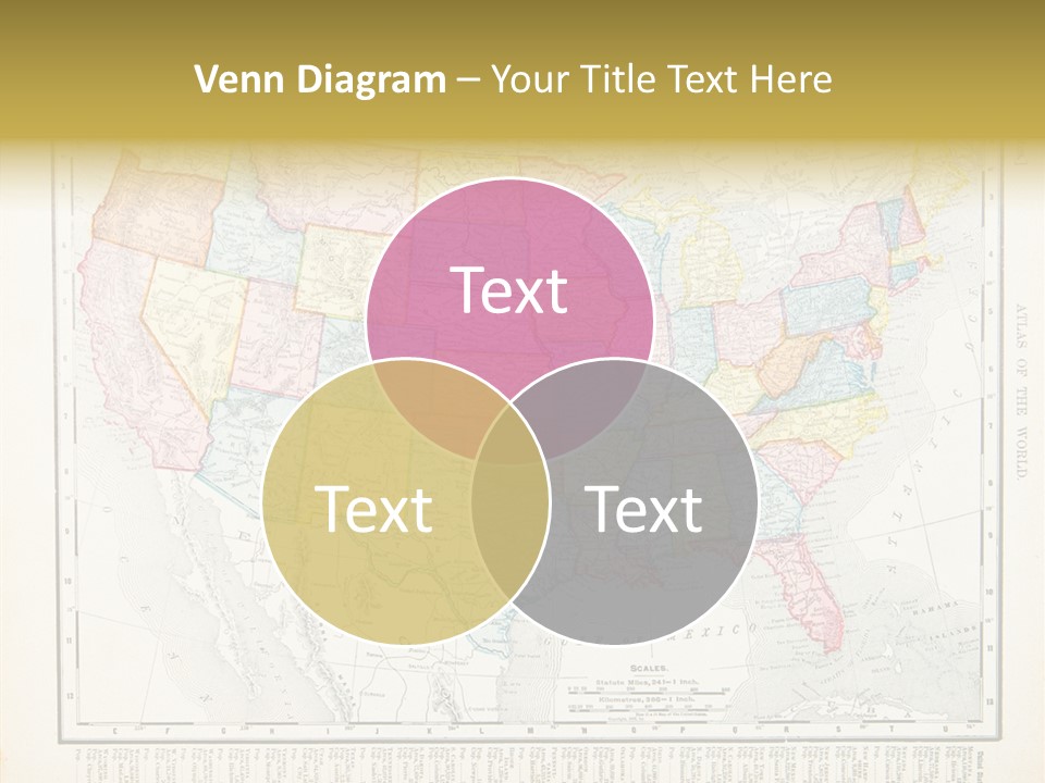 Antique Atlantic Ocean Ephemera PowerPoint Template