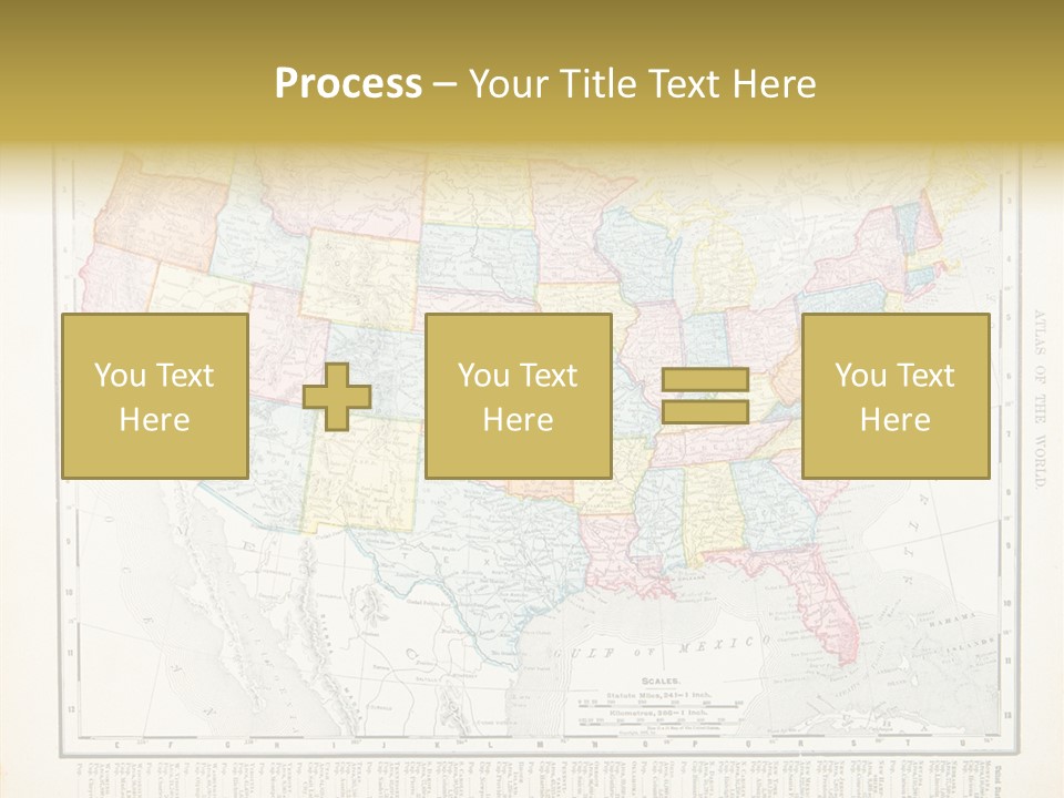 Antique Atlantic Ocean Ephemera PowerPoint Template