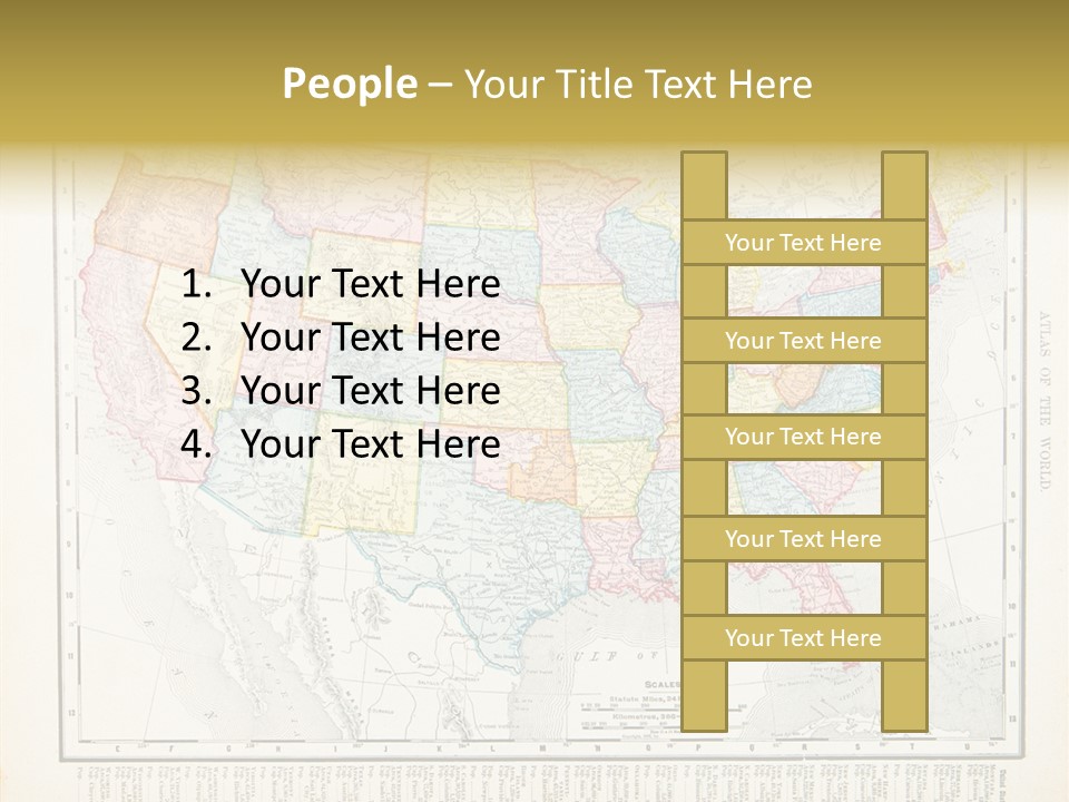 Antique Atlantic Ocean Ephemera PowerPoint Template