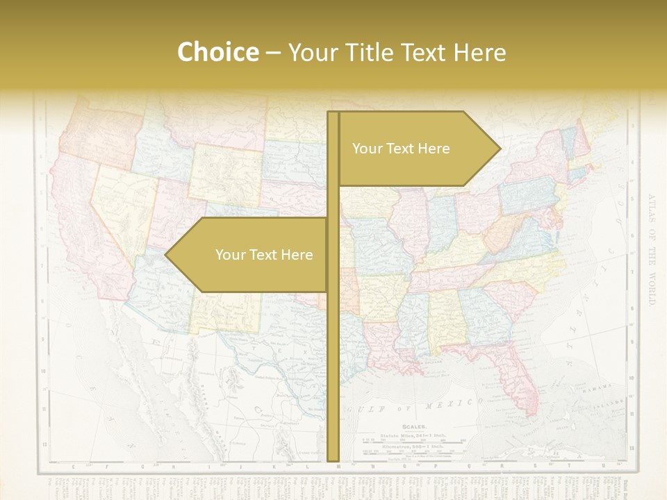 Antique Atlantic Ocean Ephemera PowerPoint Template