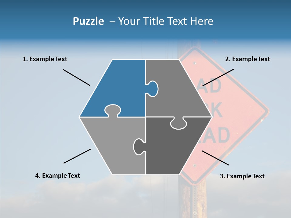 Work Sign Outdoors PowerPoint Template