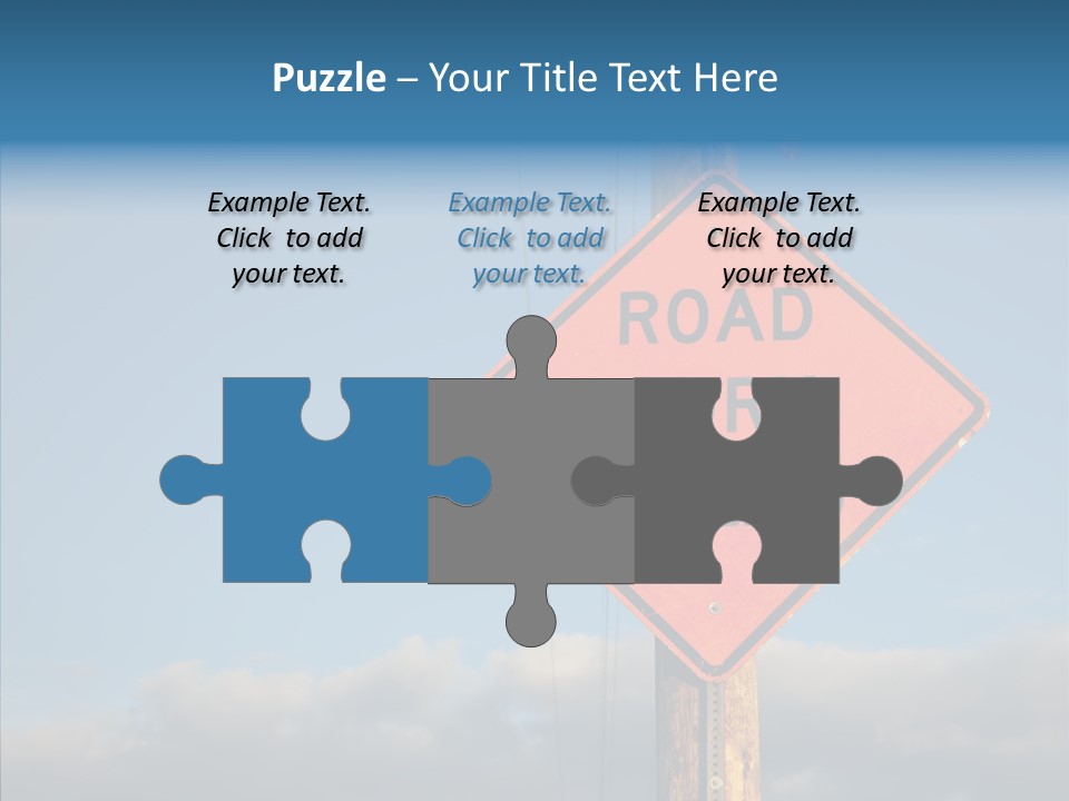 Work Sign Outdoors PowerPoint Template