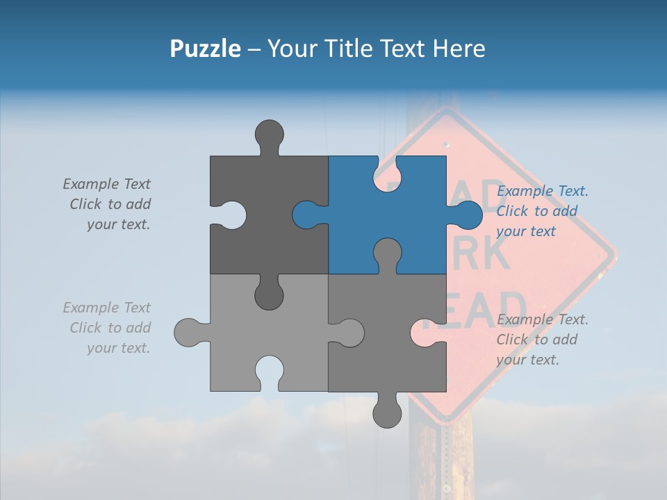 Work Sign Outdoors PowerPoint Template