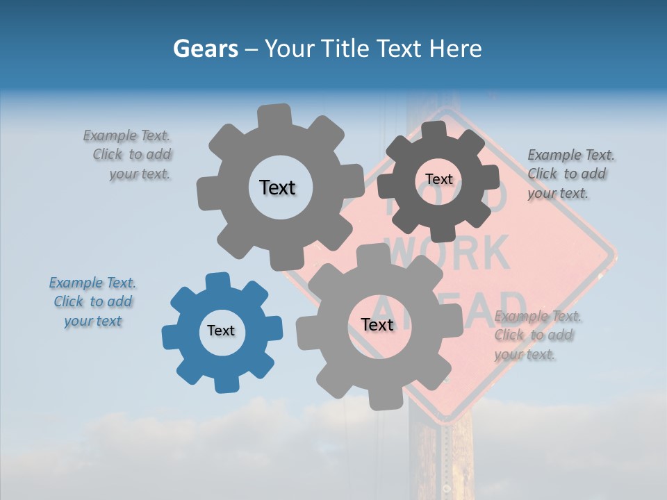 Work Sign Outdoors PowerPoint Template