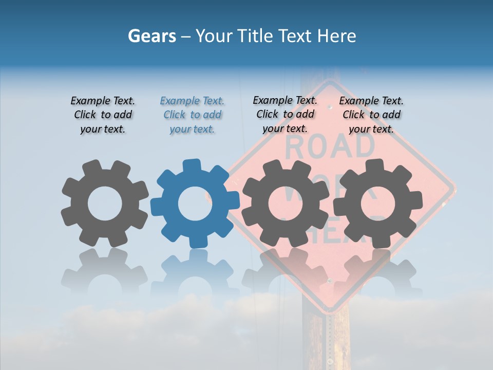 Work Sign Outdoors PowerPoint Template