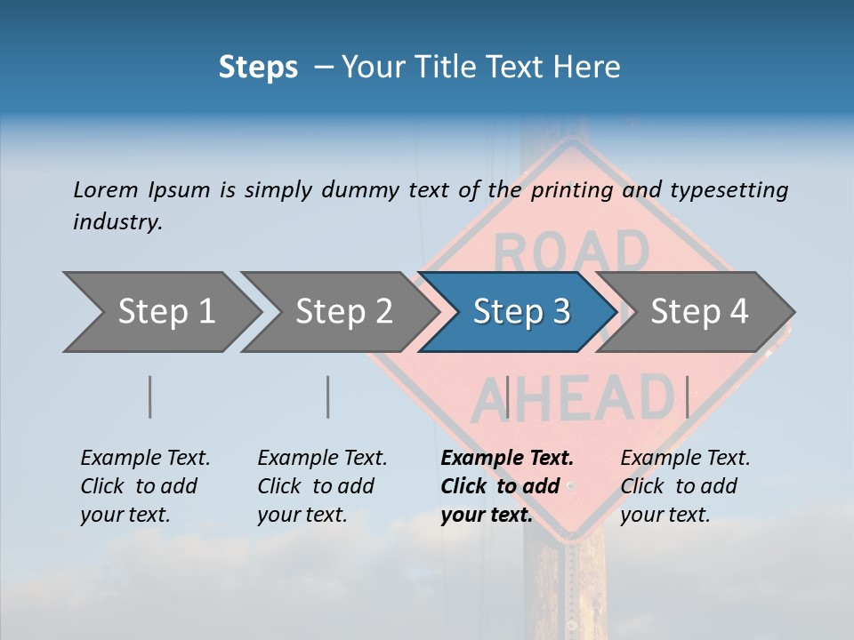 Work Sign Outdoors PowerPoint Template