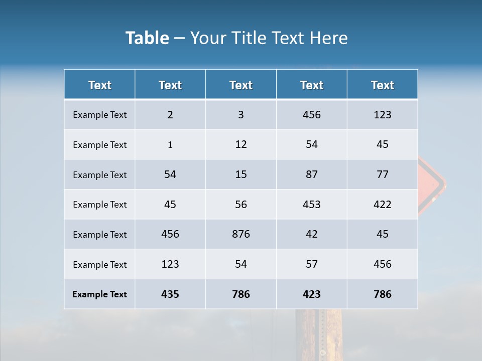 Work Sign Outdoors PowerPoint Template