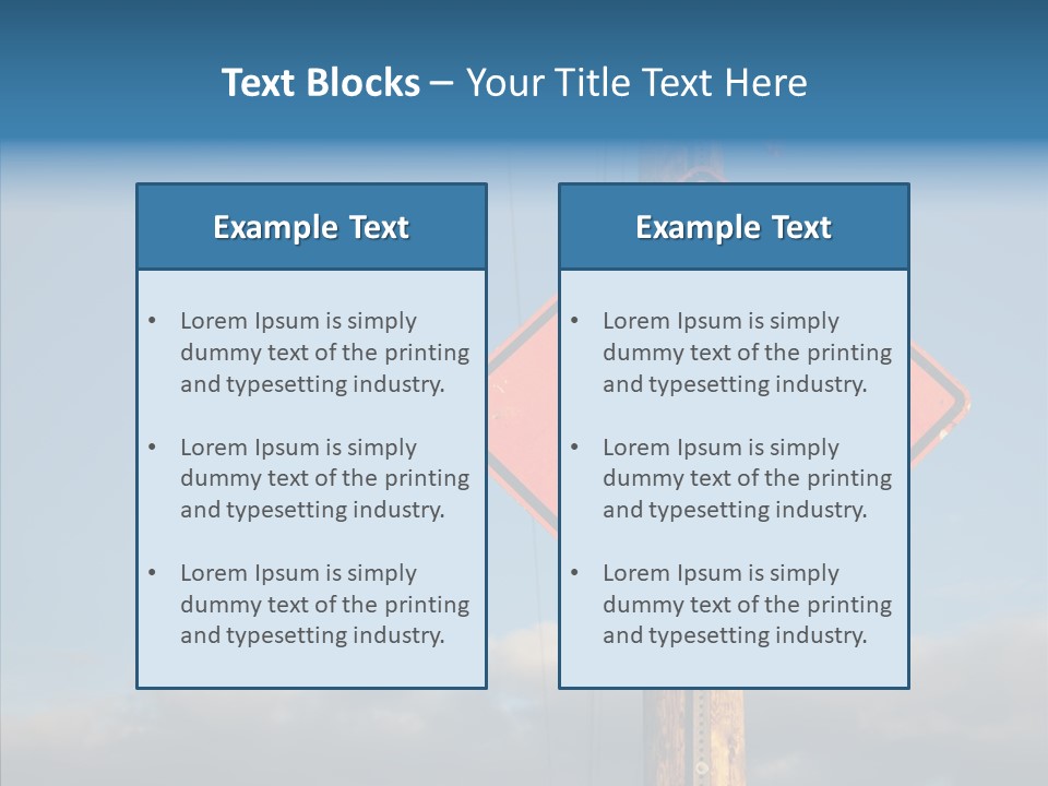 Work Sign Outdoors PowerPoint Template