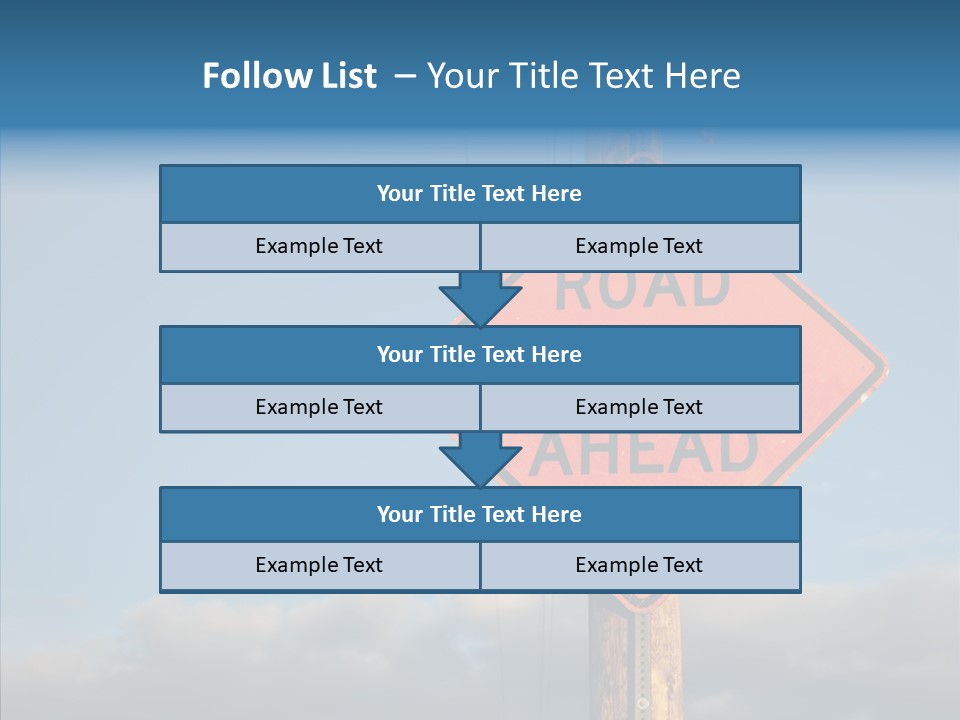Work Sign Outdoors PowerPoint Template