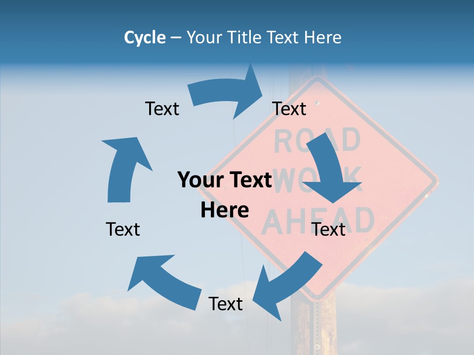 Work Sign Outdoors PowerPoint Template