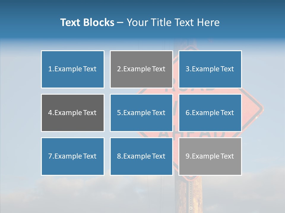 Work Sign Outdoors PowerPoint Template