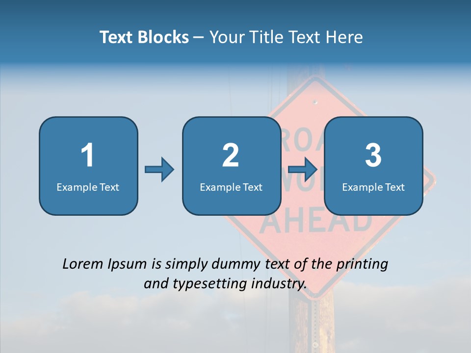 Work Sign Outdoors PowerPoint Template