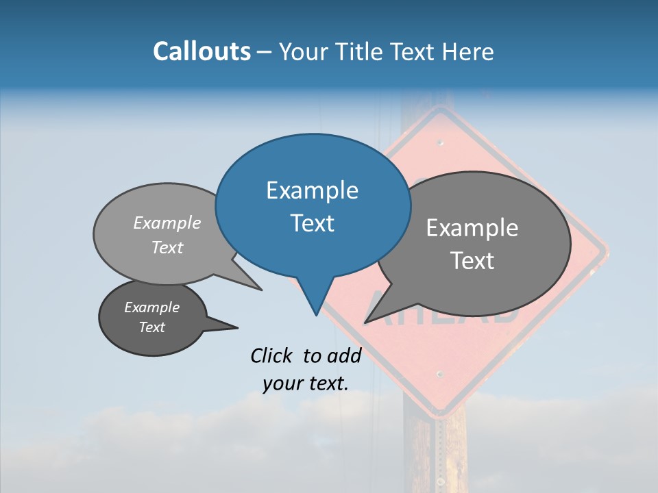 Work Sign Outdoors PowerPoint Template