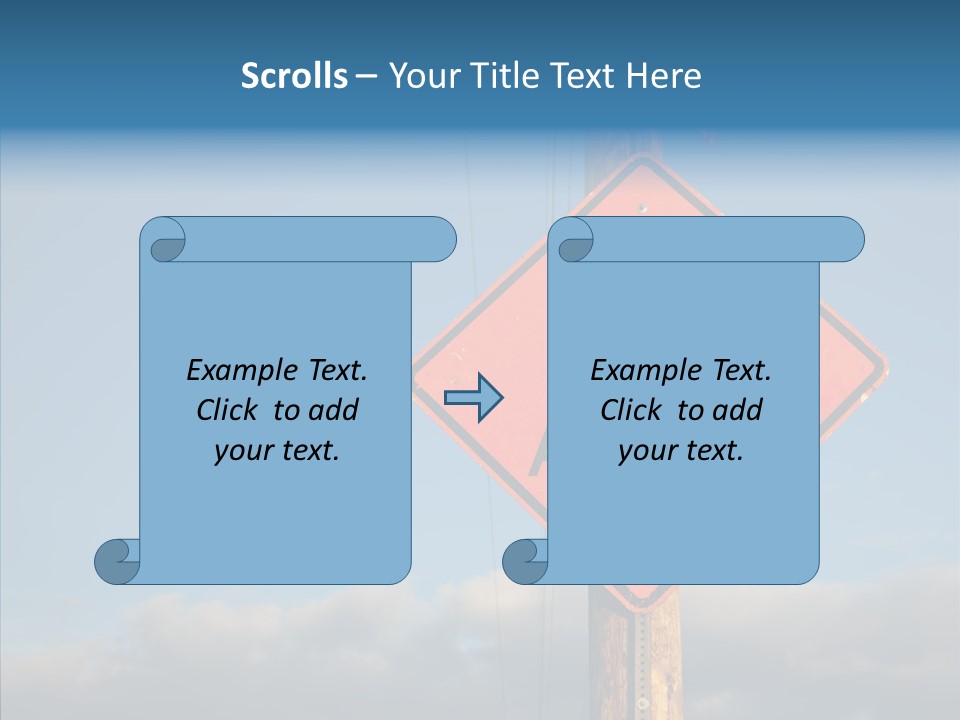 Work Sign Outdoors PowerPoint Template