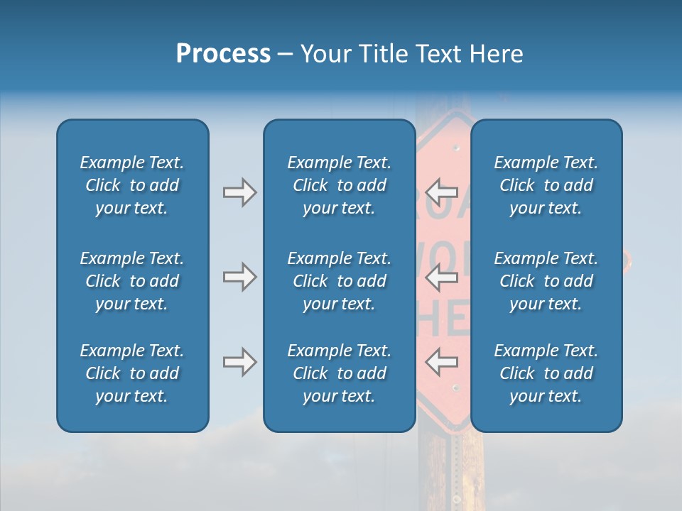 Work Sign Outdoors PowerPoint Template