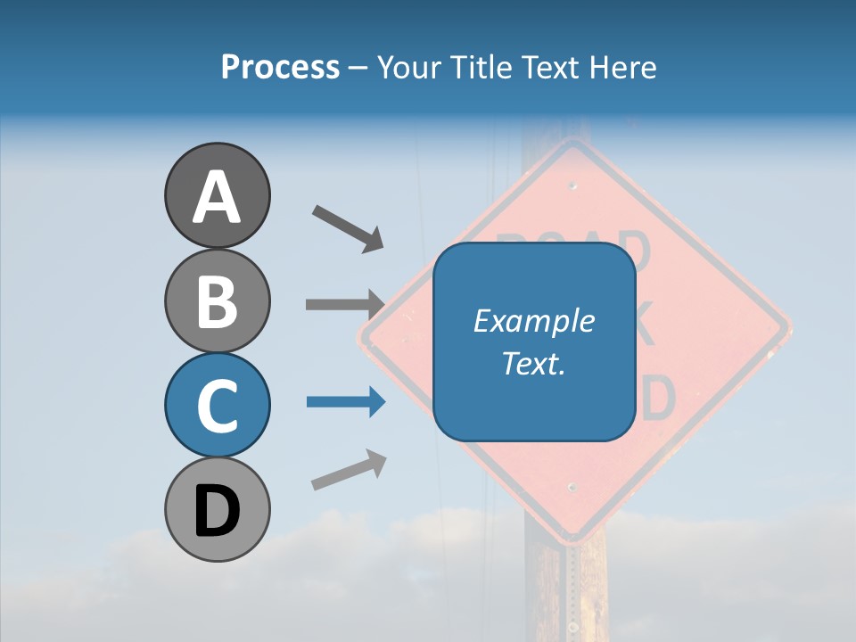 Work Sign Outdoors PowerPoint Template