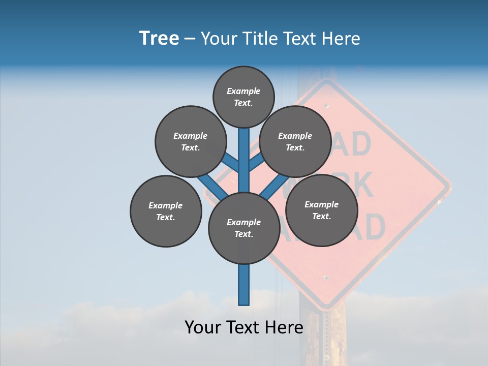 Work Sign Outdoors PowerPoint Template