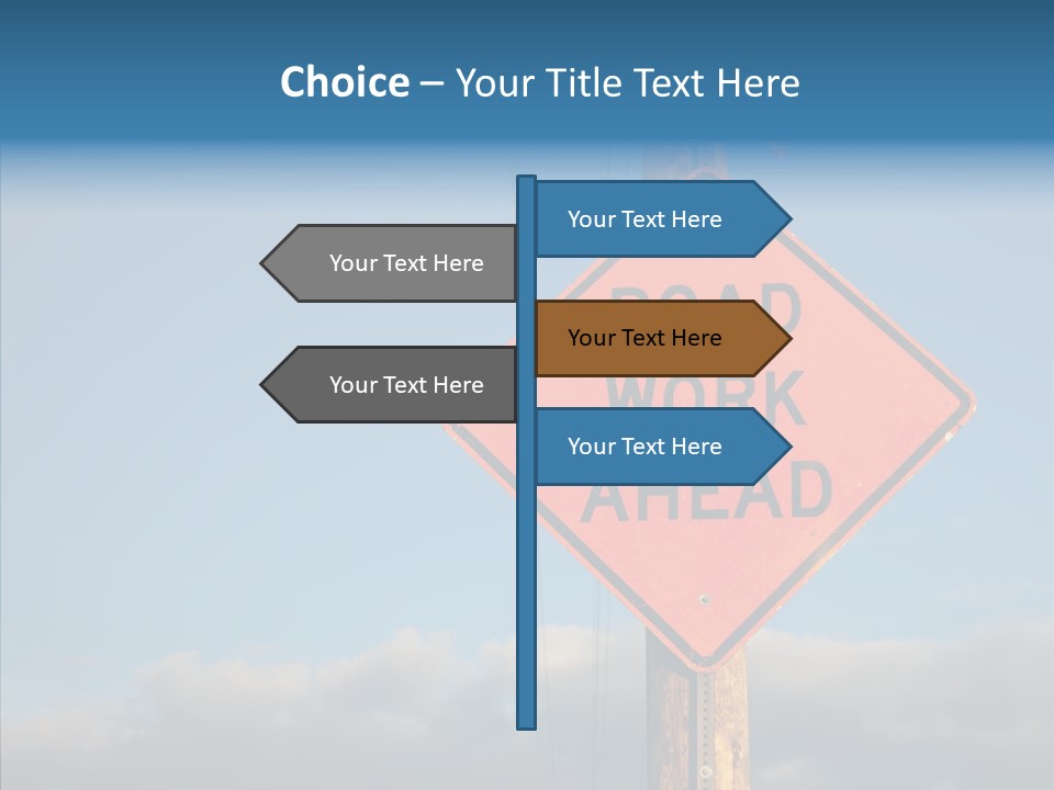 Work Sign Outdoors PowerPoint Template