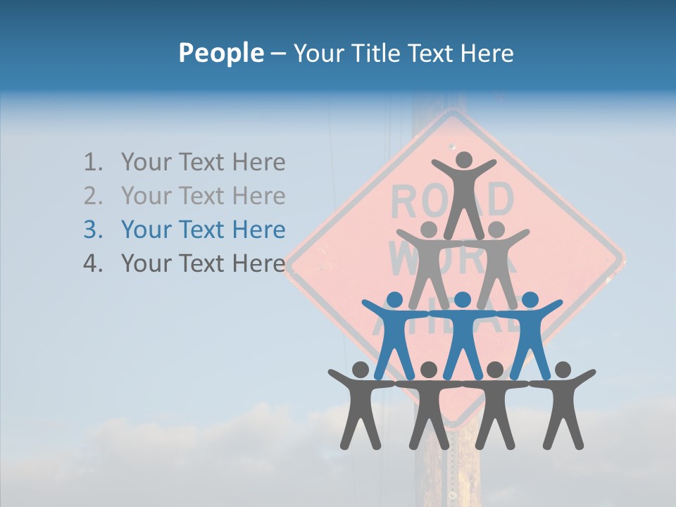 Work Sign Outdoors PowerPoint Template