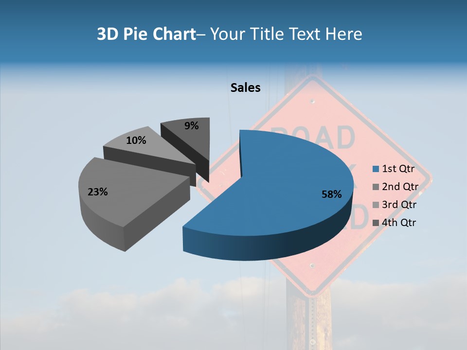 Work Sign Outdoors PowerPoint Template